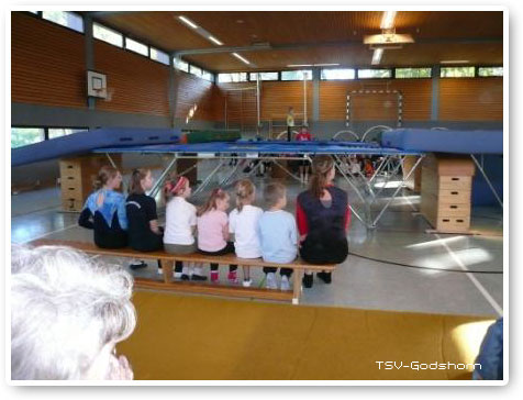Trampolin Gruppe beim Schauturnen der Turnsparte Trampolin Gruppe beim Schauturnen der Turnsparte